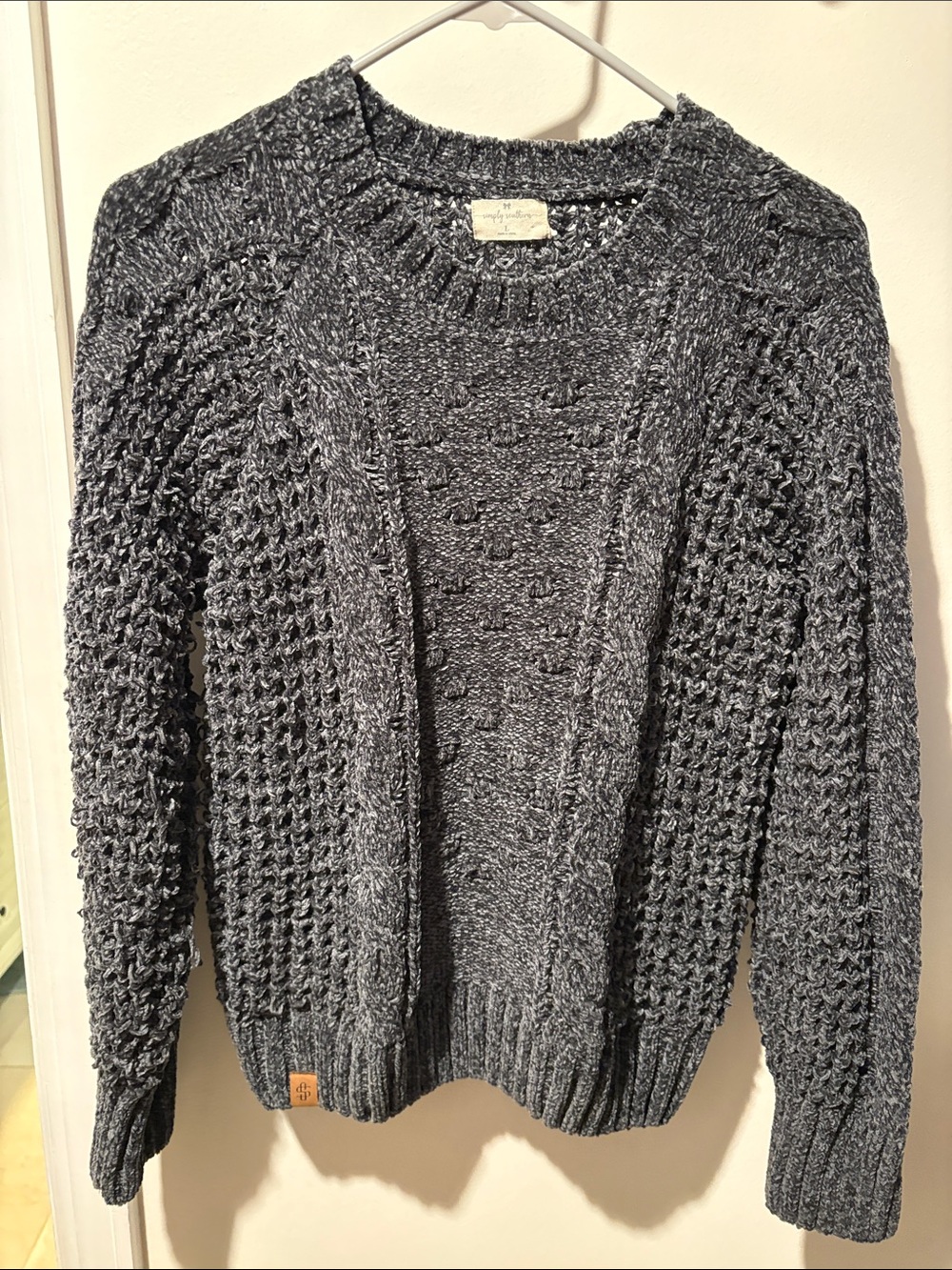 Simply Southern Women's Chunky Knit Sweater - Gray